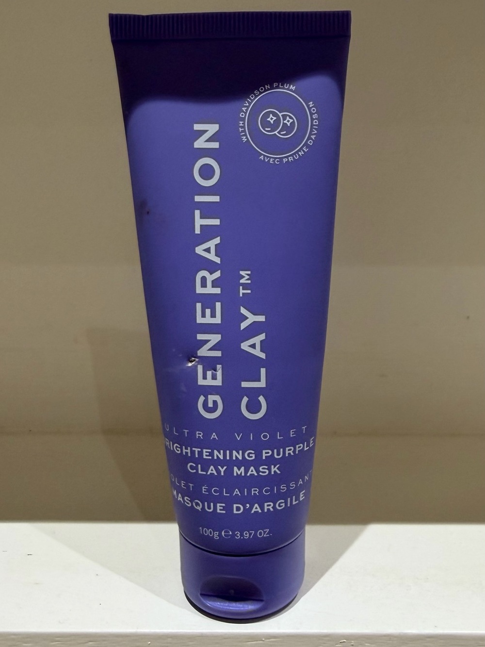 Generation Skin Clay Ultra Violet Brightening Clay Mask  Size: 3.9 oz. MSRP: $49